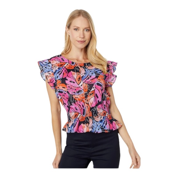 Tommy Hilfigure blouse. Flutter sleeve NWT - Picture 1 of 6